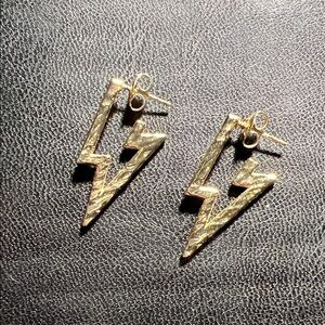 Melinda Maria Gold Lightning Earrings